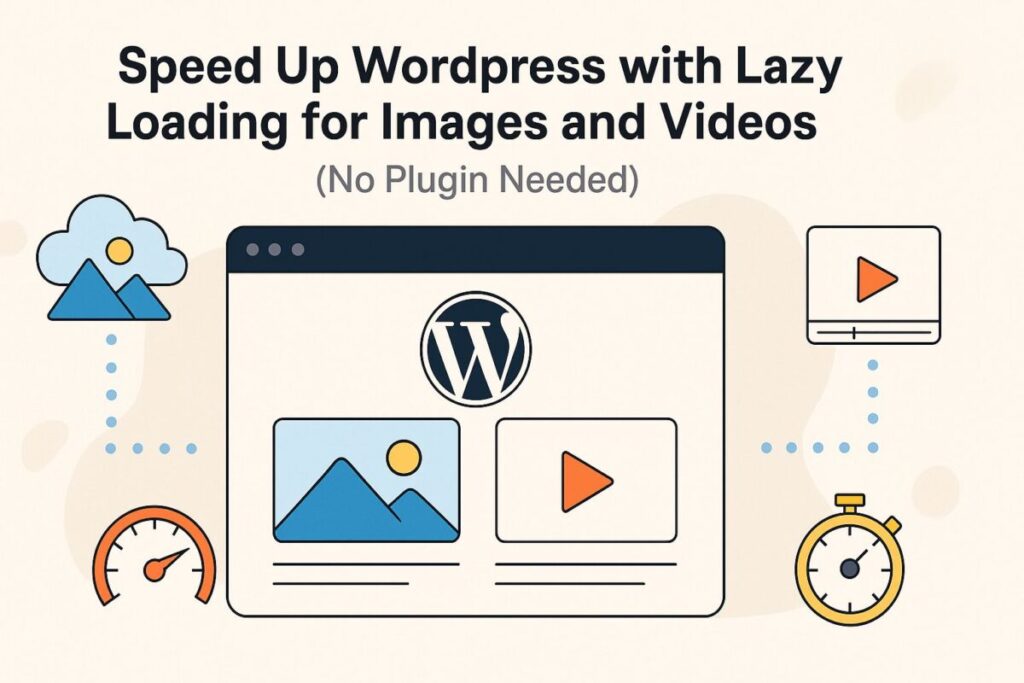 Chargement paresseux d'images et de vidéos dans WordPress sans plugins