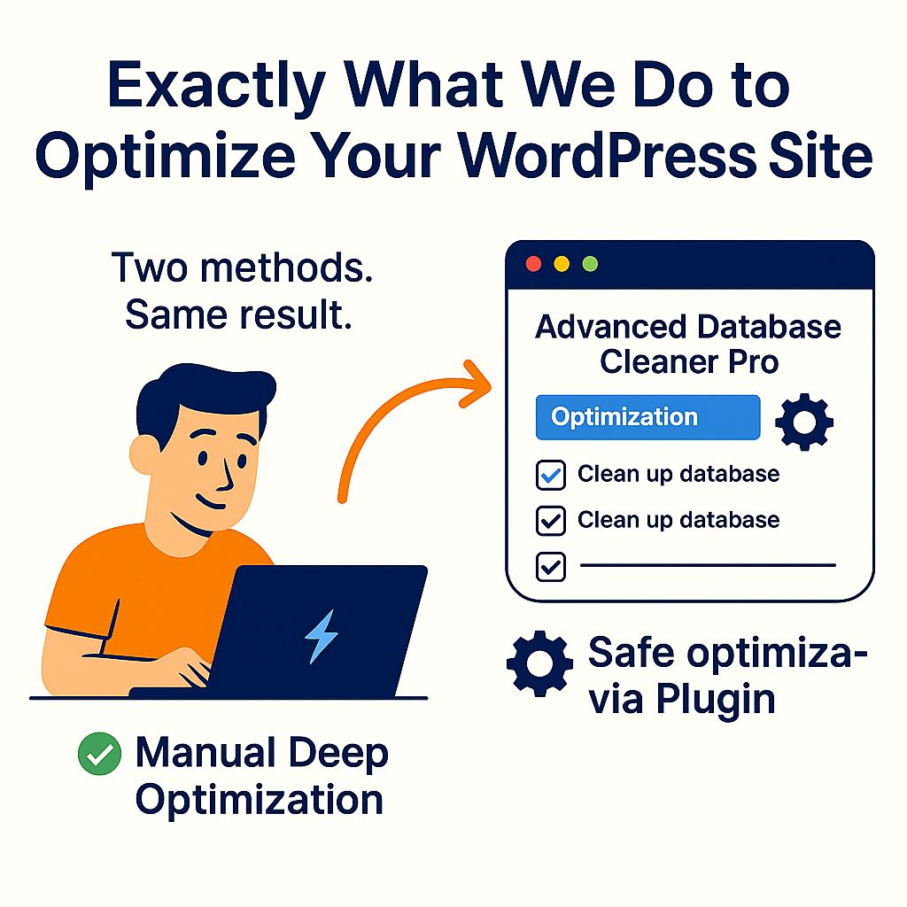 Manual WordPress optimization and database cleanup with plugin support