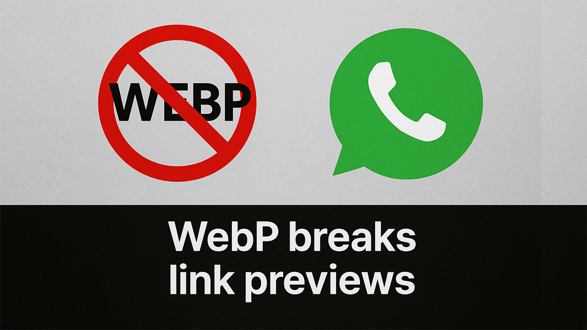 Проблема з форматом WebP під час попереднього перегляду посилання WhatsApp