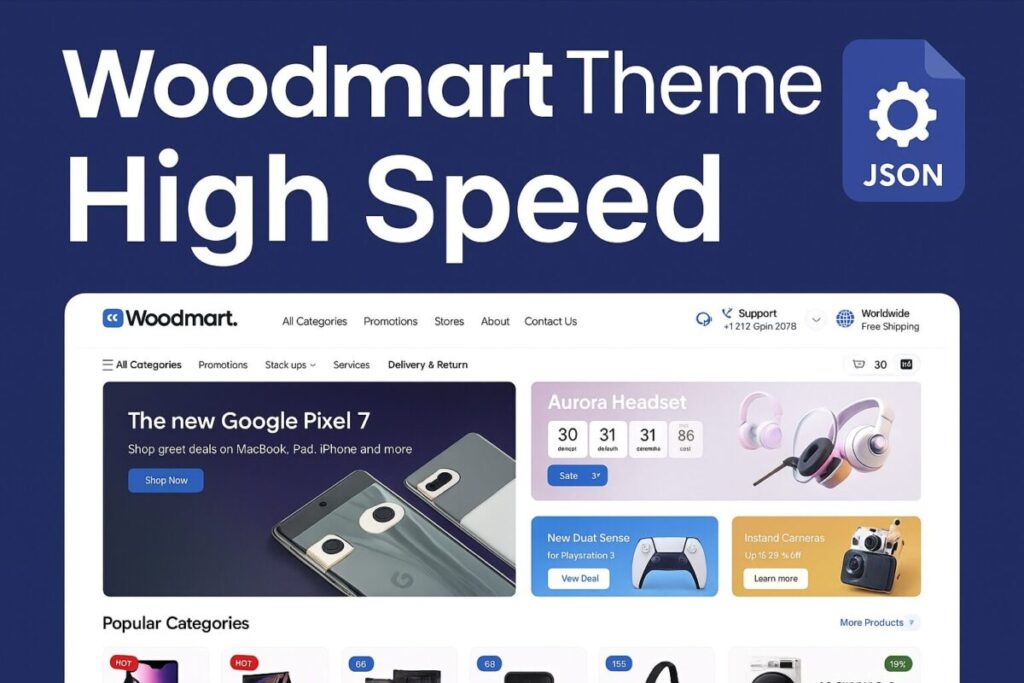 Optimisation de la vitesse du thème Woodmart à l'aide de la méthode de nettoyage JSON